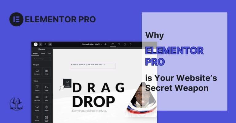 Elementor Pro website builder with drag and drop interface